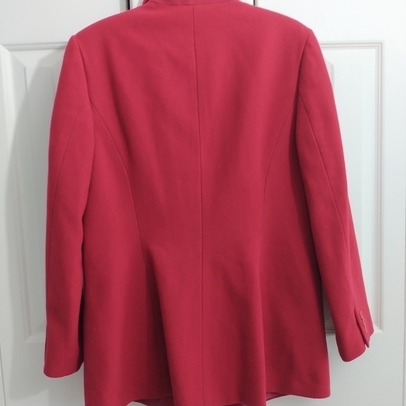 Nordstrom Red Wool/CASHMERE Coat Blazer Jacket 12 - Picture 4 of 12